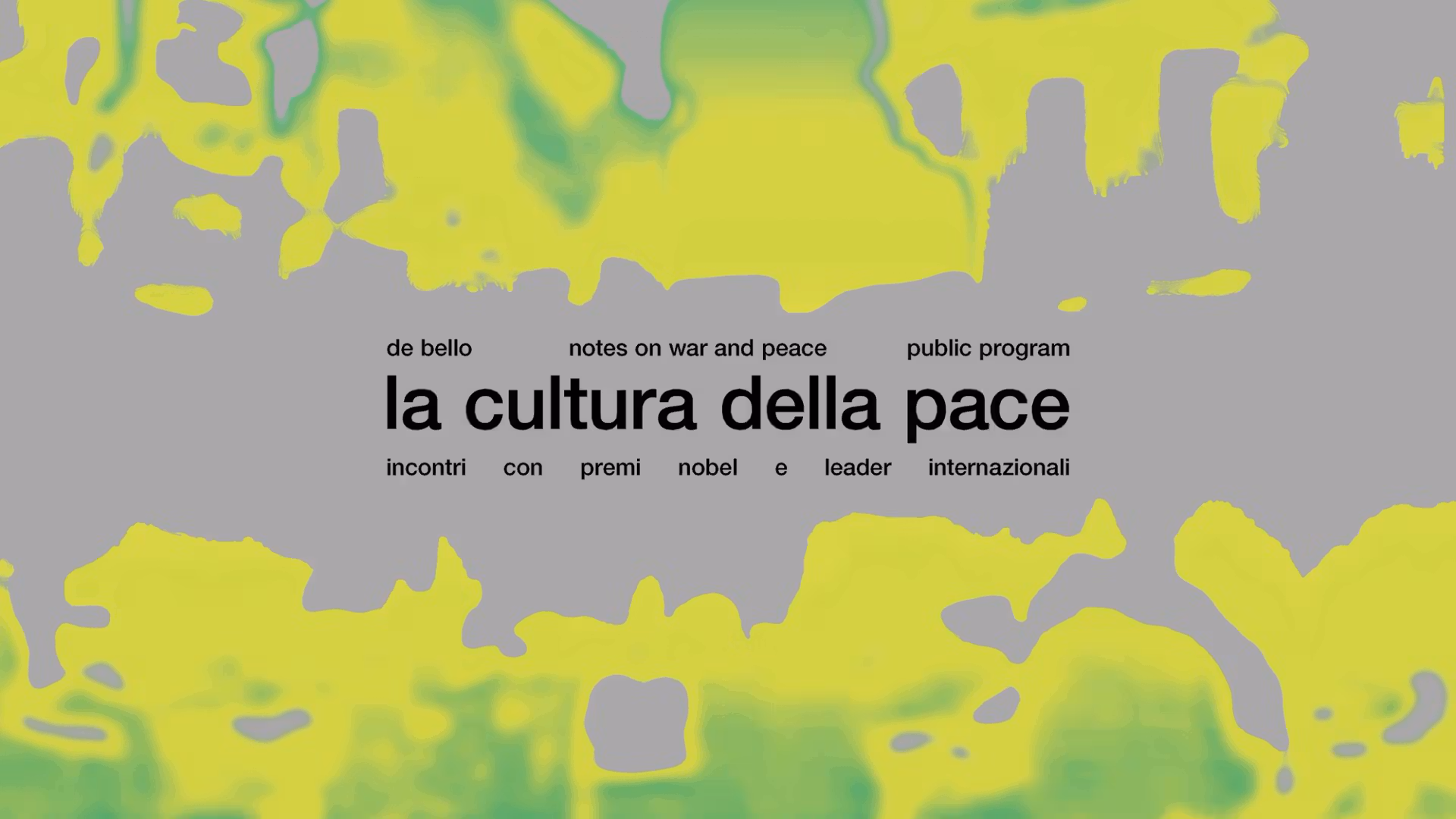 la cultura della pace. incontri con premi nobel e leader internazionali